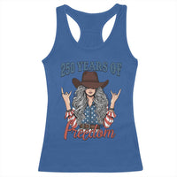 America 250th Anniversary Racerback Tank Top Western Cowgirl American Flag 4th of July
