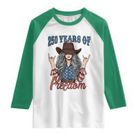 America 250th Anniversary Raglan Shirt Western Cowgirl American Flag 4th of July