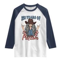 America 250th Anniversary Raglan Shirt Western Cowgirl American Flag 4th of July