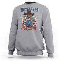 America 250th Anniversary Sweatshirt Western Cowgirl American Flag 4th of July