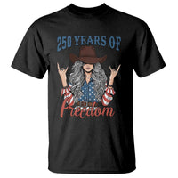 America 250th Anniversary T Shirt Western Cowgirl American Flag 4th of July