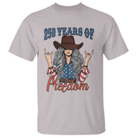 America 250th Anniversary T Shirt Western Cowgirl American Flag 4th of July