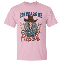 America 250th Anniversary T Shirt Western Cowgirl American Flag 4th of July