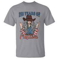 America 250th Anniversary T Shirt Western Cowgirl American Flag 4th of July
