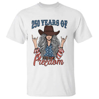America 250th Anniversary T Shirt Western Cowgirl American Flag 4th of July