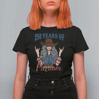 America 250th Anniversary T Shirt For Women Western Cowgirl American Flag 4th of July