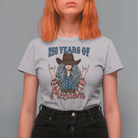America 250th Anniversary T Shirt For Women Western Cowgirl American Flag 4th of July
