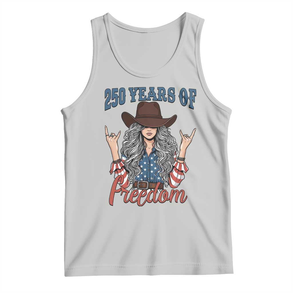 America 250th Anniversary Tank Top Western Cowgirl American Flag 4th of July