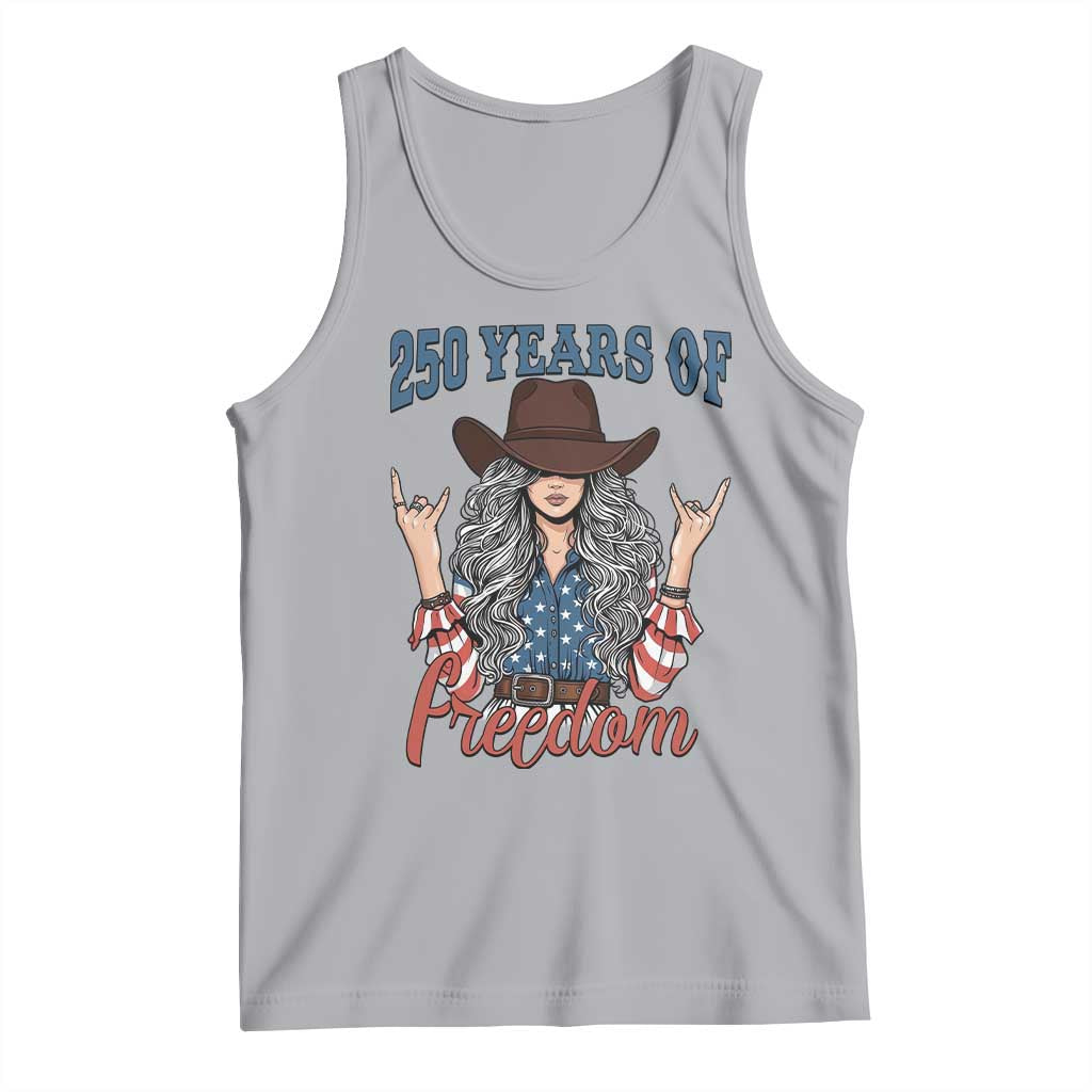America 250th Anniversary Tank Top Western Cowgirl American Flag 4th of July