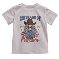 America 250th Anniversary Toddler T Shirt Western Cowgirl American Flag 4th of July