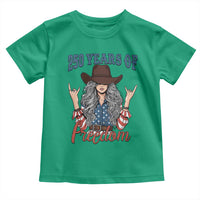 America 250th Anniversary Toddler T Shirt Western Cowgirl American Flag 4th of July