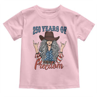 America 250th Anniversary Toddler T Shirt Western Cowgirl American Flag 4th of July