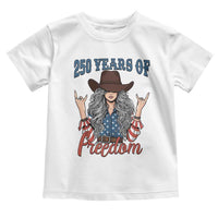 America 250th Anniversary Toddler T Shirt Western Cowgirl American Flag 4th of July