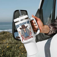 America 250th Anniversary Tumbler With Handle Western Cowgirl American Flag 4th of July