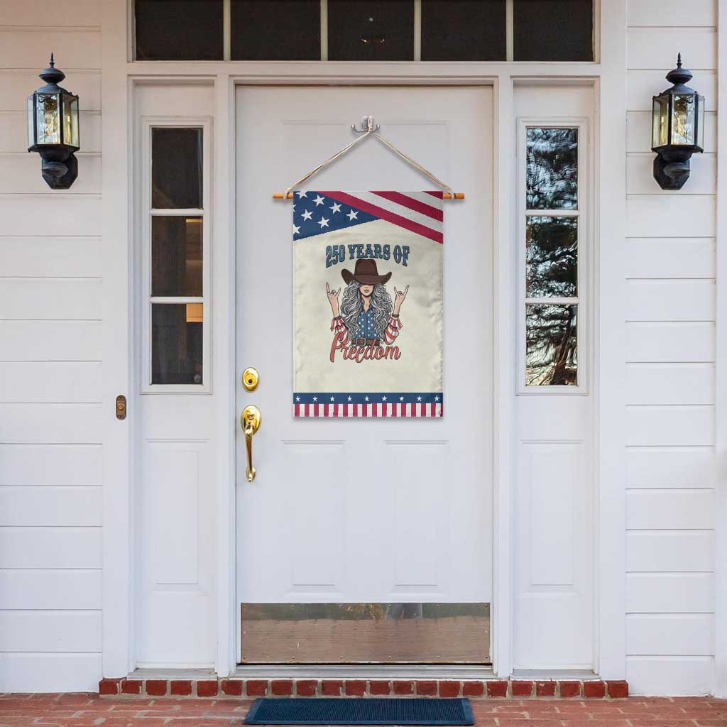 America 250th Anniversary Patriotic Garden Flag Western Cowgirl American Flag 4th of July