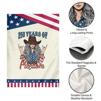 America 250th Anniversary Patriotic Garden Flag Western Cowgirl American Flag 4th of July