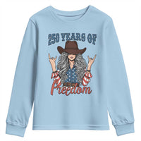 America 250th Anniversary Youth Sweatshirt Western Cowgirl American Flag 4th of July