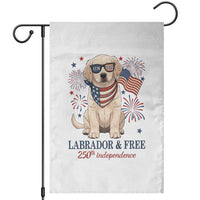 250th America Anniversary Garden Flag Labrador Retriever American Flag 4th of July