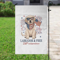 250th America Anniversary Garden Flag Labrador Retriever American Flag 4th of July