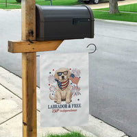 250th America Anniversary Garden Flag Labrador Retriever American Flag 4th of July