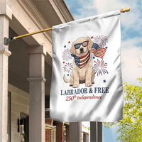 250th America Anniversary Garden Flag Labrador Retriever American Flag 4th of July