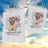 250th America Anniversary Garden Flag Labrador Retriever American Flag 4th of July