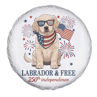 250th America Anniversary Spare Tire Cover Labrador Retriever American Flag 4th of July