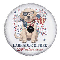 250th America Anniversary Spare Tire Cover Labrador Retriever American Flag 4th of July
