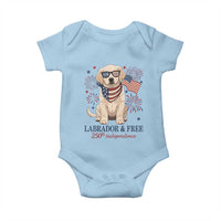 250th America Anniversary Baby Onesie Labrador Retriever American Flag 4th of July