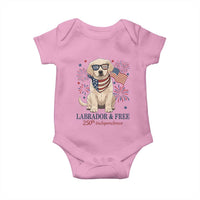 250th America Anniversary Baby Onesie Labrador Retriever American Flag 4th of July