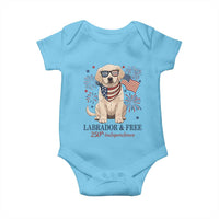 250th America Anniversary Baby Onesie Labrador Retriever American Flag 4th of July