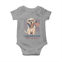 250th America Anniversary Baby Onesie Labrador Retriever American Flag 4th of July