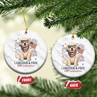 250th America Anniversary Ceramic Ornament Labrador Retriever American Flag 4th of July