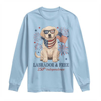 250th America Anniversary Long Sleeve Shirt Labrador Retriever American Flag 4th of July
