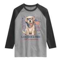 250th America Anniversary Raglan Shirt Labrador Retriever American Flag 4th of July