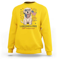 250th America Anniversary Sweatshirt Labrador Retriever American Flag 4th of July