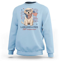 250th America Anniversary Sweatshirt Labrador Retriever American Flag 4th of July