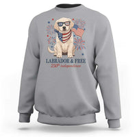 250th America Anniversary Sweatshirt Labrador Retriever American Flag 4th of July