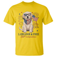 250th America Anniversary T Shirt Labrador Retriever American Flag 4th of July