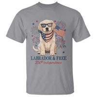 250th America Anniversary T Shirt Labrador Retriever American Flag 4th of July