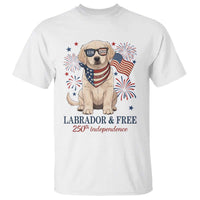250th America Anniversary T Shirt Labrador Retriever American Flag 4th of July