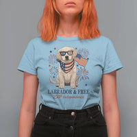 250th America Anniversary T Shirt For Women Labrador Retriever American Flag 4th of July