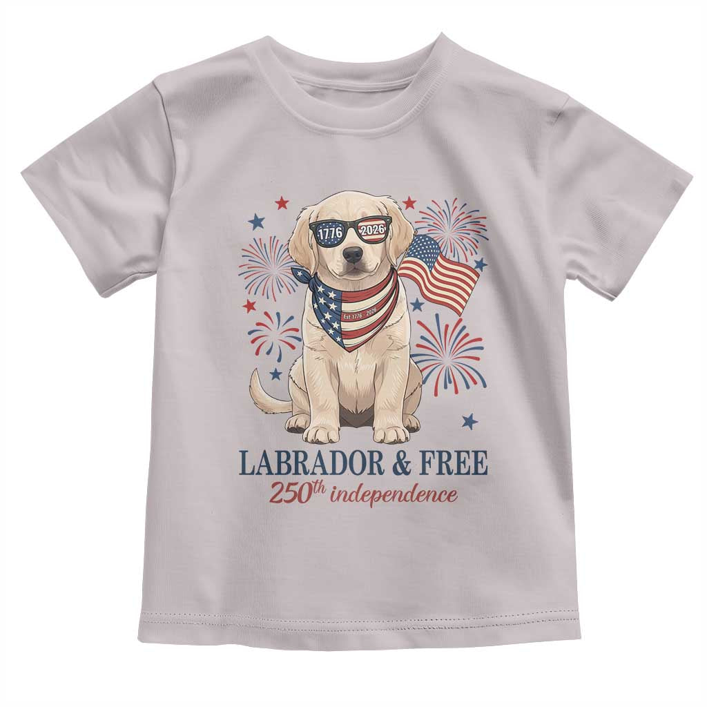 250th America Anniversary Toddler T Shirt Labrador Retriever American Flag 4th of July