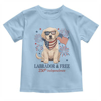 250th America Anniversary Toddler T Shirt Labrador Retriever American Flag 4th of July