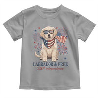 250th America Anniversary Toddler T Shirt Labrador Retriever American Flag 4th of July