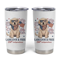 250th America Anniversary Tumbler Cup Labrador Retriever American Flag 4th of July