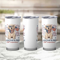 250th America Anniversary Tumbler Cup Labrador Retriever American Flag 4th of July