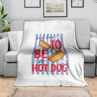 Bad Day To Be A Hot Dog Throw Blanket 4th of July Summer Beach