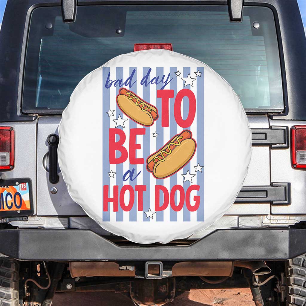 Bad Day To Be A Hot Dog Spare Tire Cover 4th of July Summer Beach