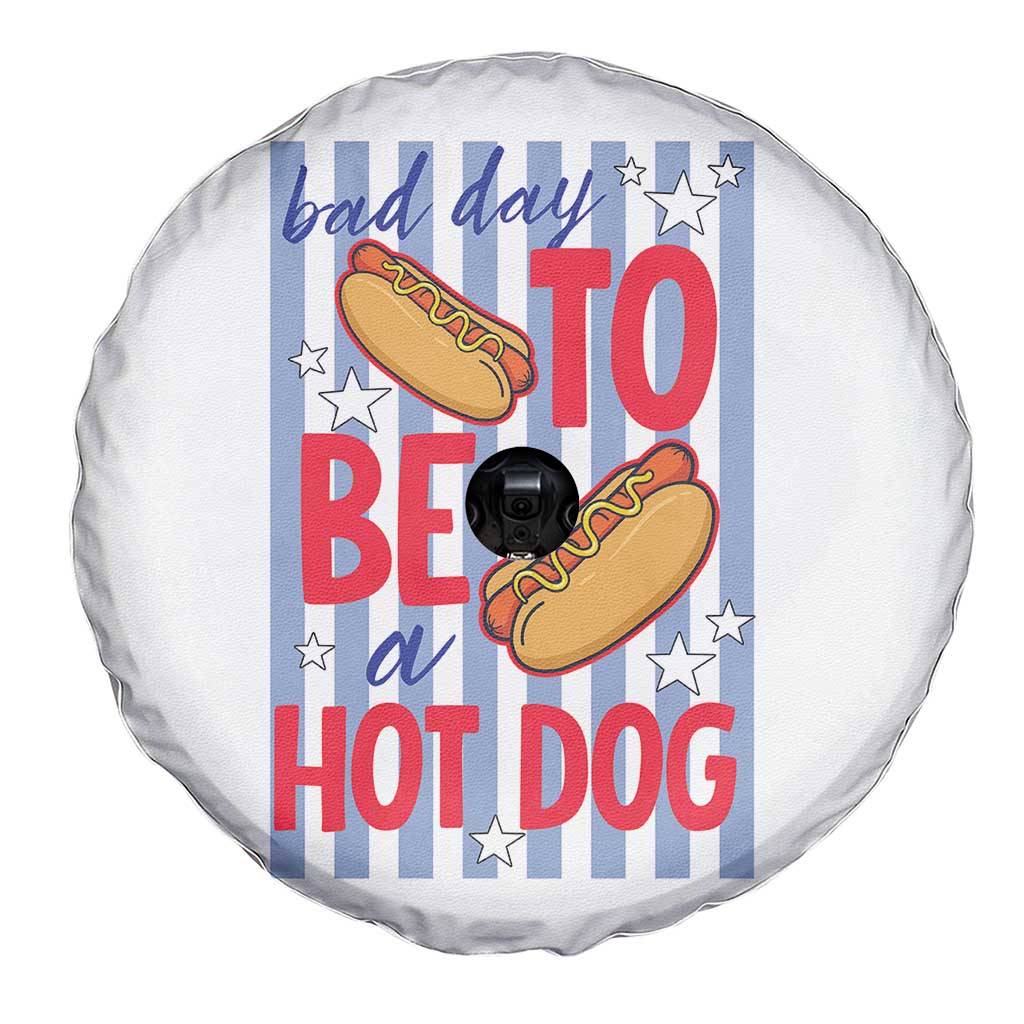 Bad Day To Be A Hot Dog Spare Tire Cover 4th of July Summer Beach